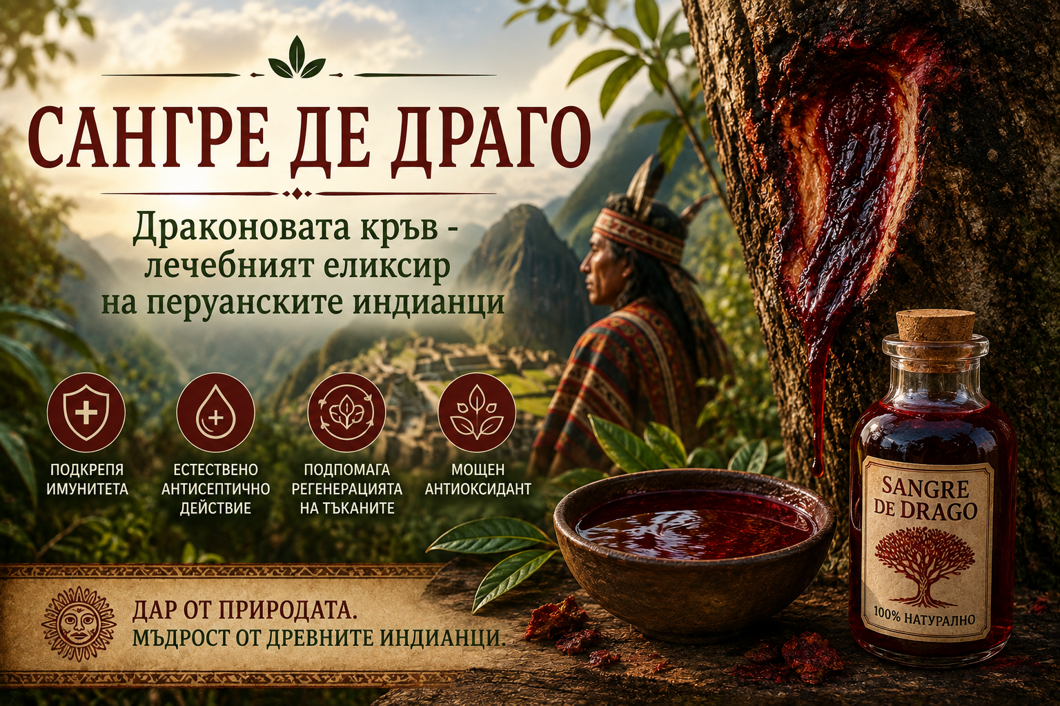 Read more about the article САНГРЕ ДЕ ДРАГО Драконовата кръв – лечебният еликсир на перуанските индианци